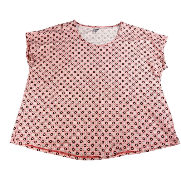Lands' End Tops - Lands end womens orange blue geometric print cap sleeve top. Size 1X. career